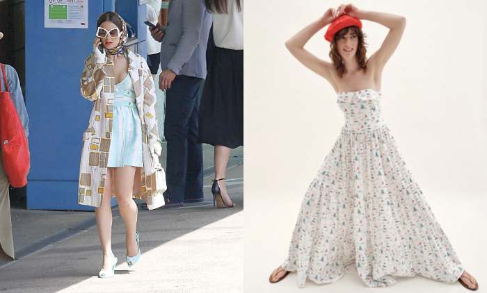 Emily in Paris Collection｜不可或缺的度假洋裝一件浪漫的度假洋裝也是衣櫥中的亮點，就跟Emily一樣，穿上紫色前短後長的度假洋裝，搭配上浮誇的墨鏡，好好去Chill 下啦！按此